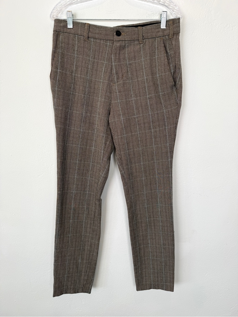 PacSun Size 30 Brown Plaid Straight Leg Dress Pants